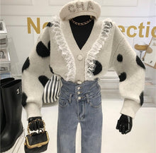 Load image into Gallery viewer, &#39;Absolutely Spot On&#39; with lace grey cardigan *WAS £85*