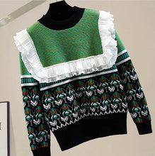 Load image into Gallery viewer, Oversized frill knitted jumper
