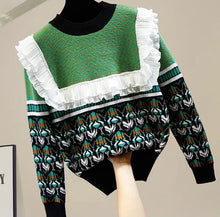 Load image into Gallery viewer, Oversized frill knitted jumper