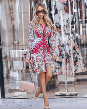 Load image into Gallery viewer, ‘Paisley for days’ hot pink shirt dress with corset belt *WAS £145*