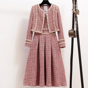 The Pink Tweed with pearl jacket and dress