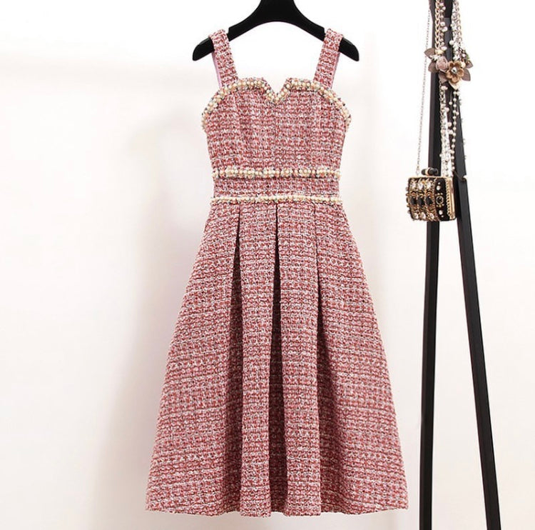 The Pink Tweed with pearl jacket and dress