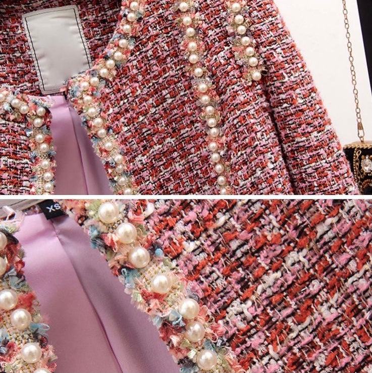 The Pink Tweed with pearl jacket and dress