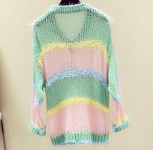 Load image into Gallery viewer, Striped Pastel Jumper with sheer frill