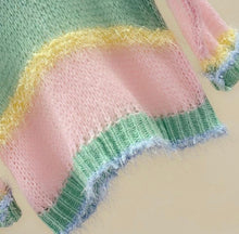 Load image into Gallery viewer, Striped Pastel Jumper with sheer frill