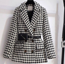 Load image into Gallery viewer, Houndstooth Coat With Belt