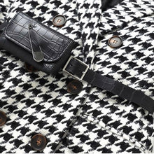 Load image into Gallery viewer, Houndstooth Coat With Belt