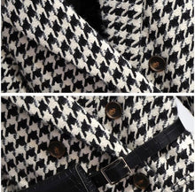 Load image into Gallery viewer, Houndstooth Coat With Belt