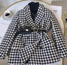 Load image into Gallery viewer, Houndstooth Coat With Belt