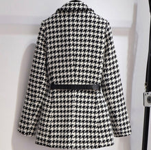 Load image into Gallery viewer, Houndstooth Coat With Belt