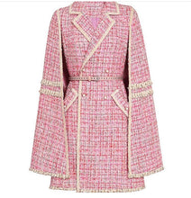 Load image into Gallery viewer, Batwing Pink Tweed Mini Dress