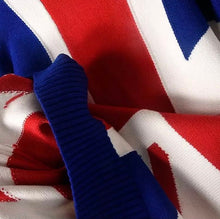 Load image into Gallery viewer, British Flag jumper with jewelled flower - IN STOCK
