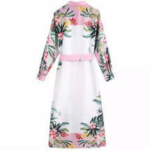 Load image into Gallery viewer, Tropical vibin!! midi shirt dress with belt *WAS £45*