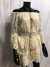 Load image into Gallery viewer, Good as gold bardot top and skirt *WAS £85*