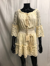 Load image into Gallery viewer, Good as gold bardot top and skirt *WAS £85*