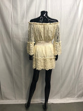 Load image into Gallery viewer, Good as gold bardot top and skirt *WAS £85*