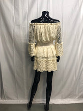 Load image into Gallery viewer, Good as gold bardot top and skirt *WAS £85*