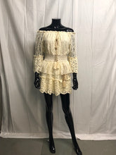 Load image into Gallery viewer, Good as gold bardot top and skirt *WAS £85*