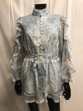Load image into Gallery viewer, Blue and beige floral boho playsuit *WAS £75*
