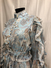 Load image into Gallery viewer, Blue and beige floral boho playsuit *WAS £75*