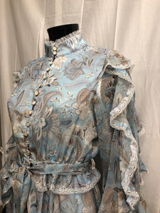 Blue and beige floral boho playsuit *WAS £75*