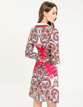 Load image into Gallery viewer, ‘Paisley for days’ hot pink shirt dress with corset belt *WAS £145*