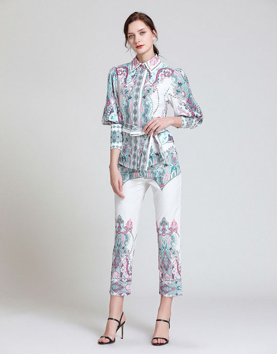 Tranquil Teal Paisley set