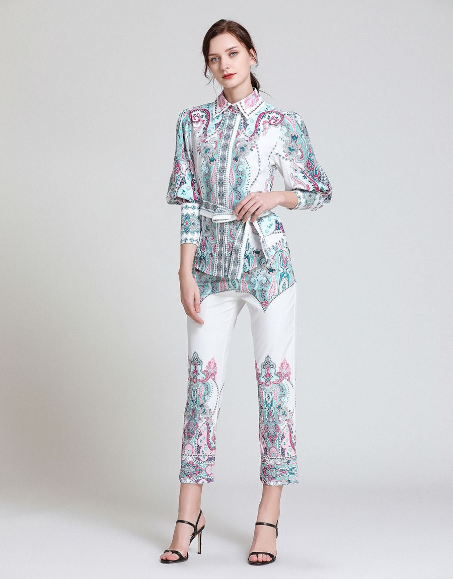 Tranquil Teal Paisley set