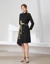 Load image into Gallery viewer, Gold Phoenix Blazer Dress comes in long sleeve