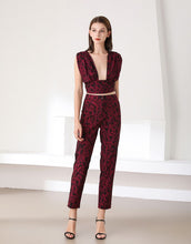 Load image into Gallery viewer, Maroon Leopard Luxe two piece set