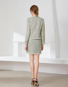 Light tailored tweed set  sample sale