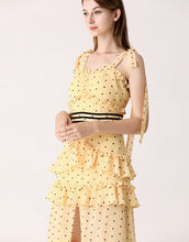 Load image into Gallery viewer, Mellow In Yellow Dotty Tiered Dress *WAS £145*