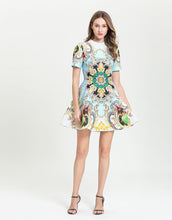 Load image into Gallery viewer, Sun and star emblem skater dress
