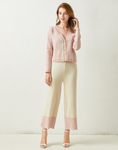 Load image into Gallery viewer, Sugar Pink Dogtooth knitted Twosie set