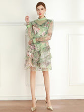 Load image into Gallery viewer, The Girl with blossom flower mini dress *WAS £135*