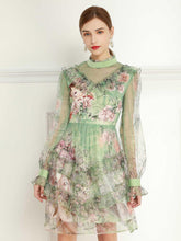 Load image into Gallery viewer, The Girl with blossom flower mini dress *WAS £135*