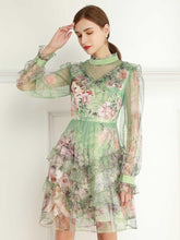 Load image into Gallery viewer, The Girl with blossom flower mini dress *WAS £135*