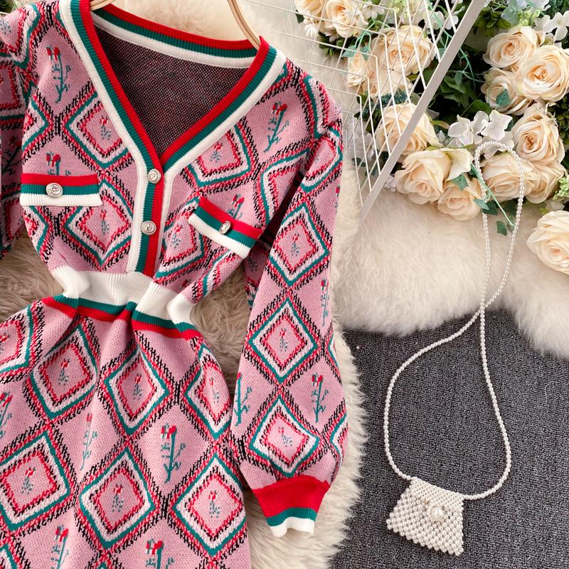 Comino couture on sale striped rose dress