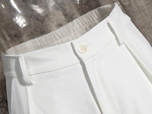 Luxe White blazer and trousers set
