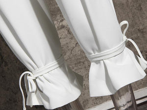 Luxe White blazer and trousers set