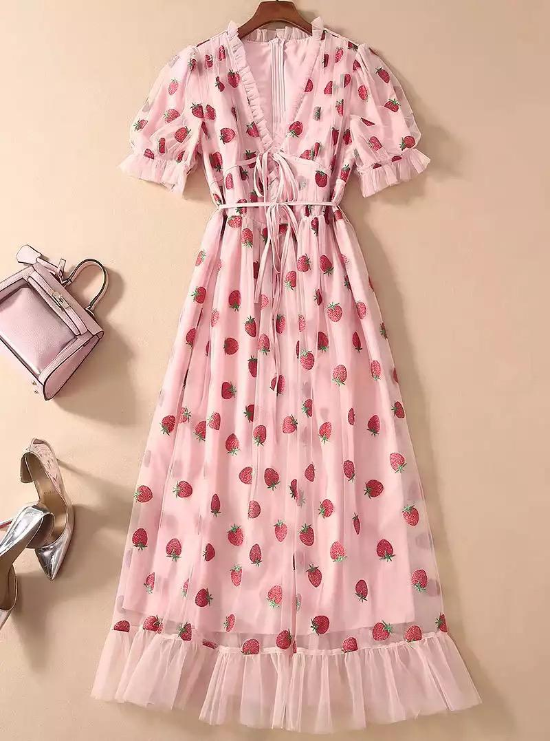Strawberry Fields midi dress