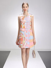 Load image into Gallery viewer, Stained glass window cap sleeve mini dress *WAS £150*