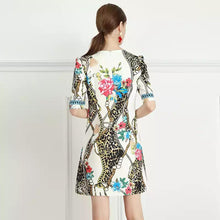 Load image into Gallery viewer, Inner animal short sleeve mini dress