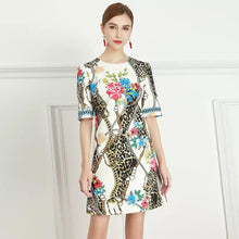 Load image into Gallery viewer, Inner animal short sleeve mini dress