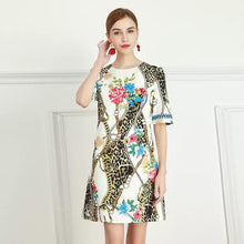 Load image into Gallery viewer, Inner animal short sleeve mini dress