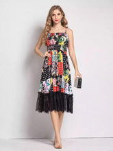 Load image into Gallery viewer, This and That patchwork lace midi dress