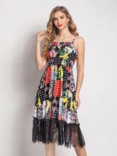 Load image into Gallery viewer, This and That patchwork lace midi dress