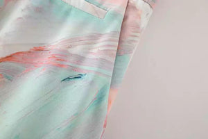 Abstract Pastel Painted Shorts