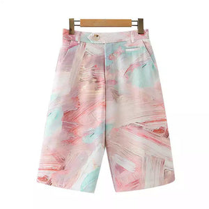 Abstract Pastel Painted Shorts
