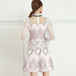 Cherry Blossom flower mini dress with bow *WAS £150*